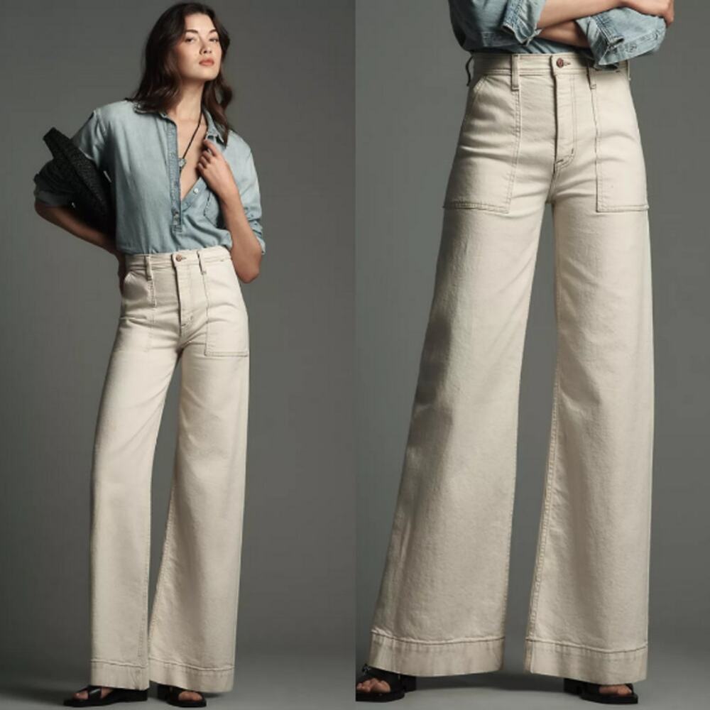 Pistola Penny Utility‎ High-Rise Wide-Leg Jeans Size 28"